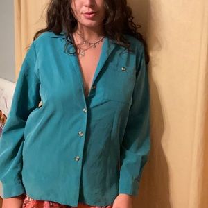 Turquoise vintage button down